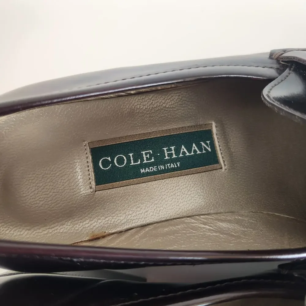 Cole Haan Eileen Leather Penny Loafers in Amber Brown 7.5B - Picture 8 of 12